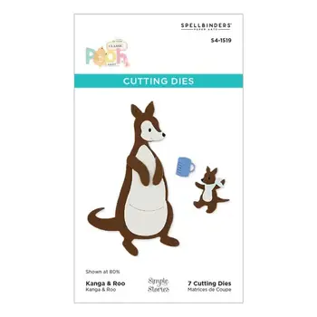 SPELLBINDERS SPELLBINDERS SIMPLE STORIES SAY CHEESE CLASSIC POOH BABY COLLECTION KANGA & ROO CHARACTERS ETCHED DIE SET