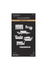 SPELLBINDERS SPELLBINDERS CLASSIC MOUSE COLLECTION HAPPY SENTIMENTS HOT FOIL PLATES AND DIE SET