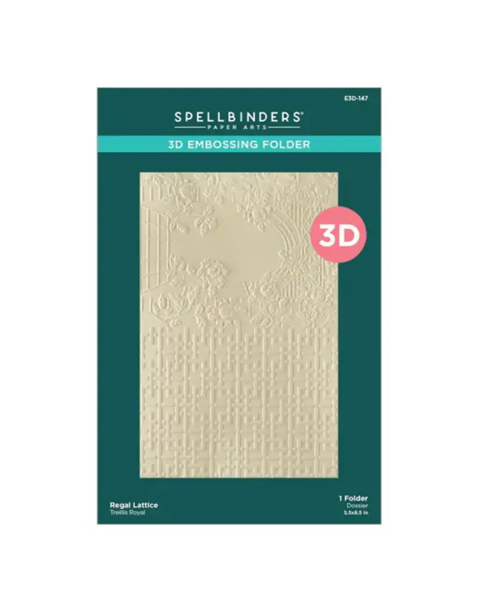 SPELLBINDERS SPELLBINDERS REGAL LATTICE 3D EMBOSSING FOLDER