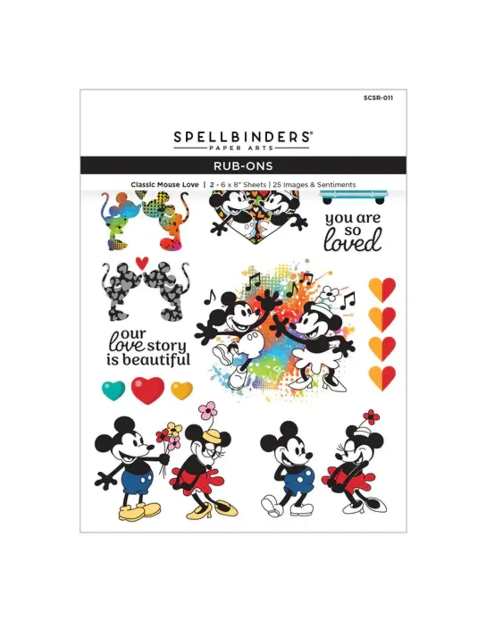 SPELLBINDERS SPELLBINDERS CLASSIC MOUSE LOVE RUB-ON TRANSFERS