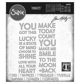 SIZZIX SIZZIX TIM HOLTZ BOLD TEXT #2 THINLITS DIE SET
