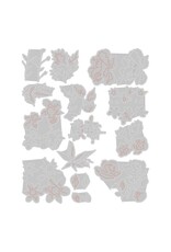 SIZZIX SIZZIX TIM HOLTZ THINLITS BRUSHSTROKE FLOWERS, MINI DIE SET