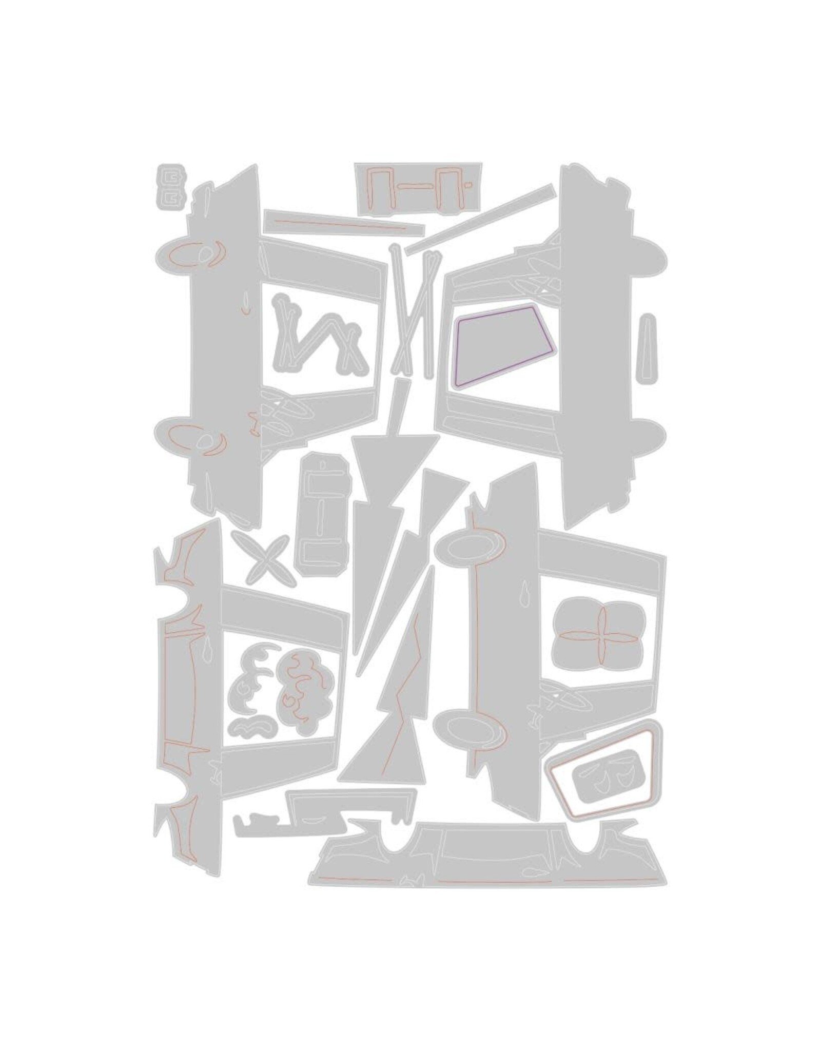 SIZZIX SIZZIX TIM HOLTZ THINLITS ROAD TRIP COLORIZE DIE SET