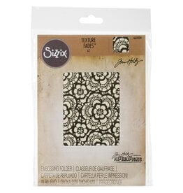 SIZZIX SIZZIX TIM HOLTZ TEXTURE FADES LACE EMBOSSING FOLDER