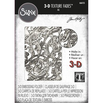 SIZZIX SIZZIX TIM HOLTZ 3D TEXTURE FADES ENTANGLED A6 EMBOSSING FOLDER