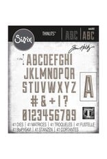SIZZIX SIZZIX TIM HOLTZ THINLITS ALPHANUMERIC EMPORIUM DIE SET