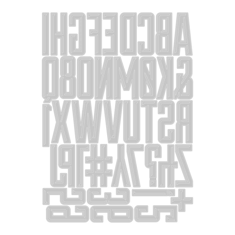 SIZZIX SIZZIX TIM HOLTZ THINLITS ALPHANUMERIC EMPORIUM DIE SET