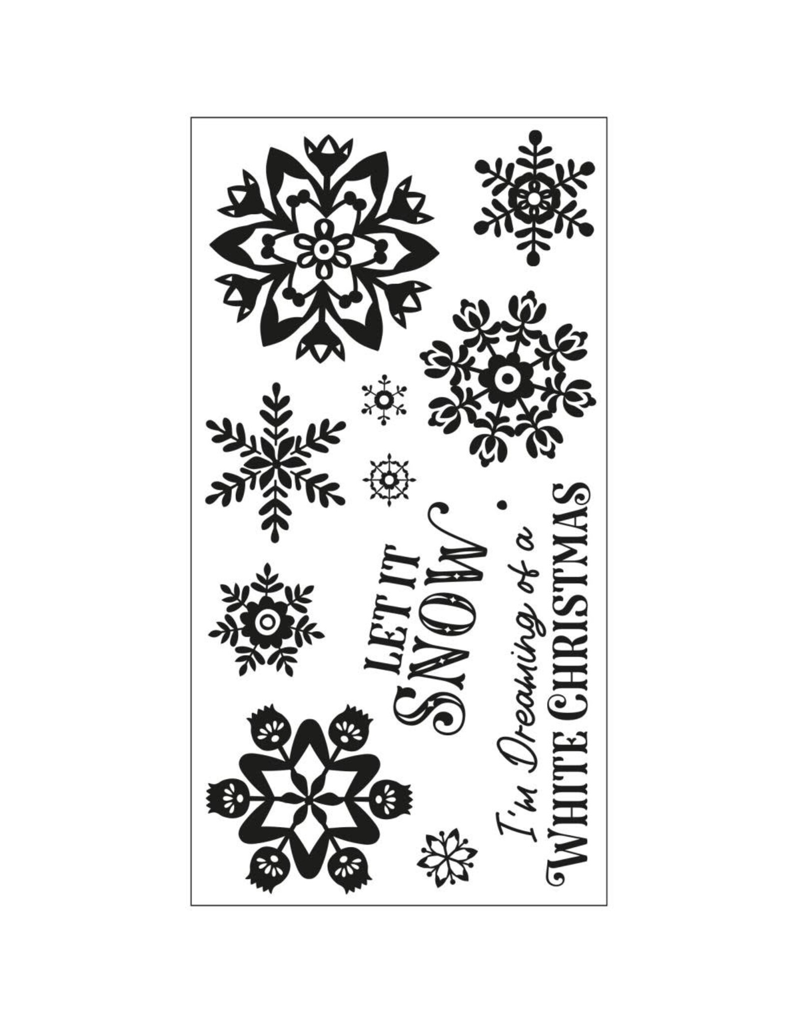 SIZZIX SIZZIX CATHERINE POOLER DESIGNS WHITE CHRISTMAS CLEAR STAMP SET