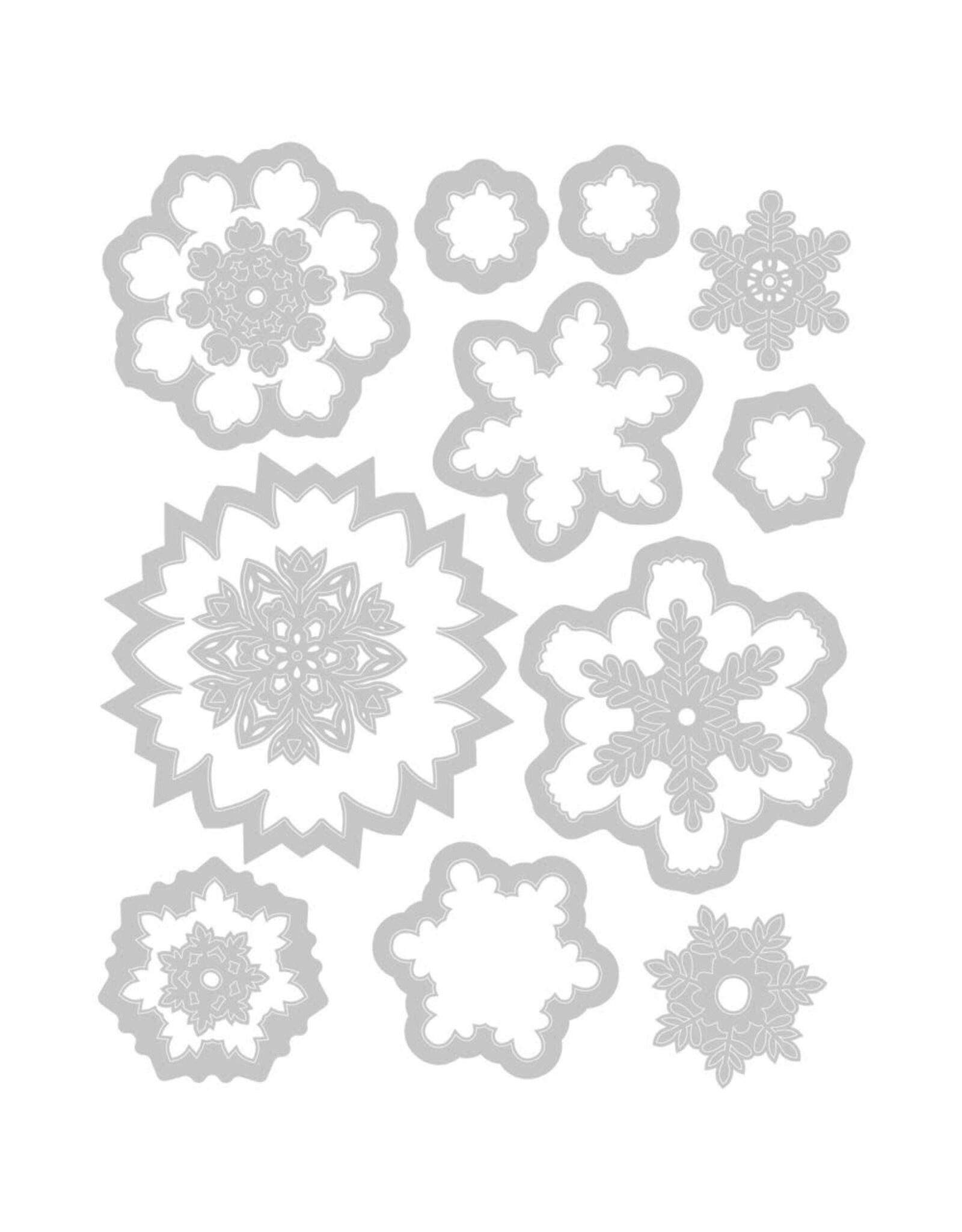 SIZZIX SIZZIX CATHERINE POOLER DESIGNS WHITE CHRISTMAS #2 FRAMELITS DIE SET