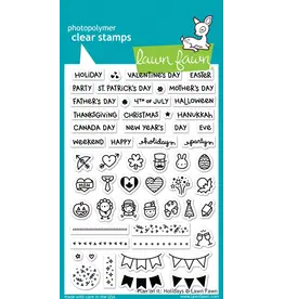 LAWN FAWN LAWN FAWN PLAN ON IT HOLIDAYS CLEAR STAMP SET