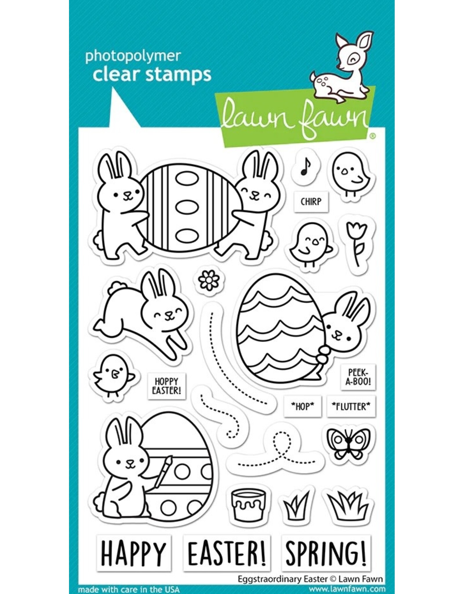 LAWN FAWN LAWN FAWN EGGSTRAORDINARY EASTER CLEAR STAMP SET
