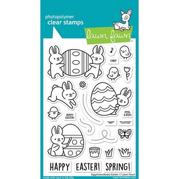 LAWN FAWN LAWN FAWN EGGSTRAORDINARY EASTER CLEAR STAMP SET