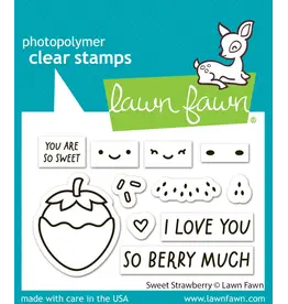 LAWN FAWN LAWN FAWN SWEET STRAWBERRY CLEAR STAMP SET