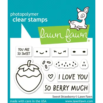 LAWN FAWN LAWN FAWN SWEET STRAWBERRY CLEAR STAMP SET