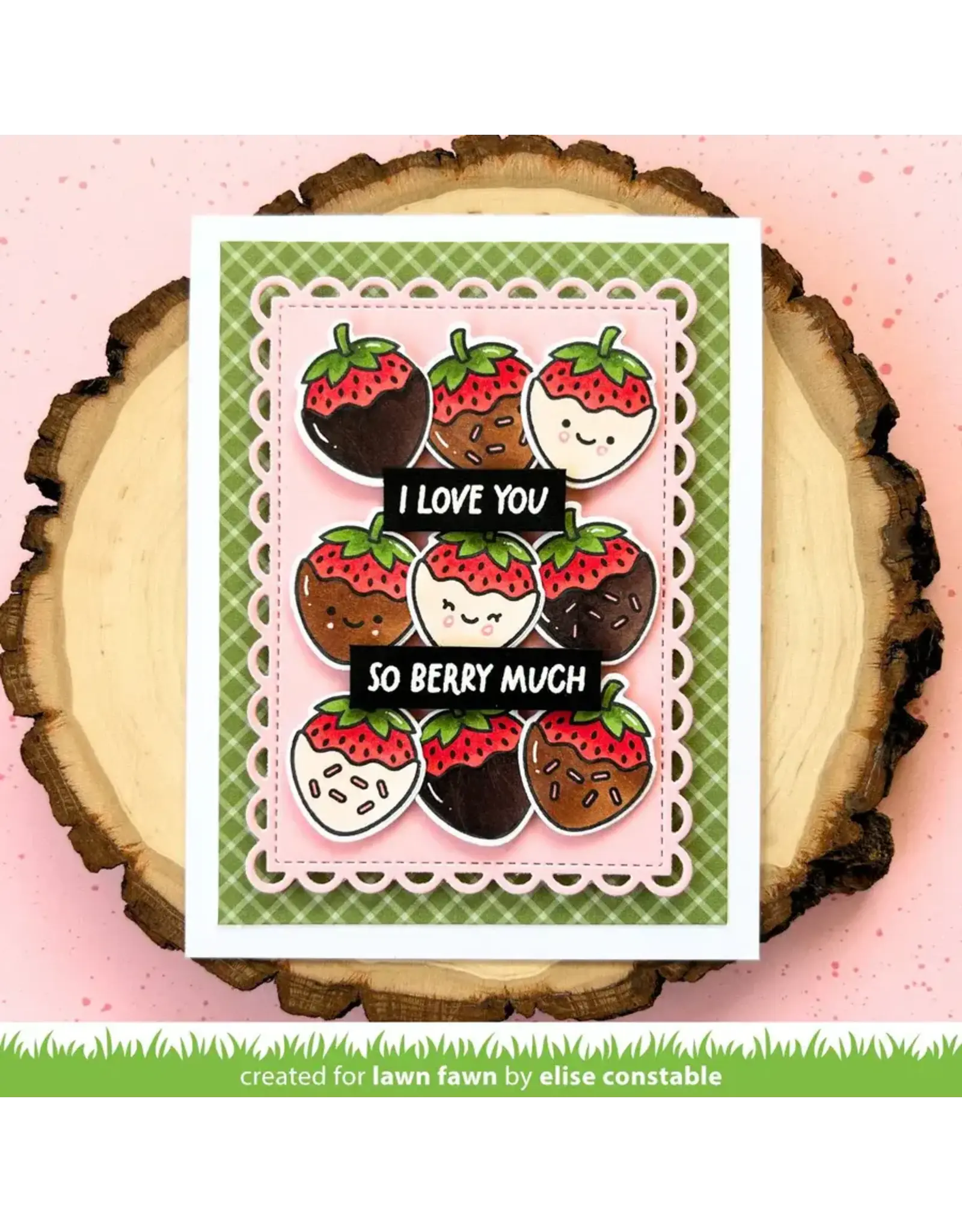 LAWN FAWN LAWN FAWN SWEET STRAWBERRY CLEAR STAMP SET