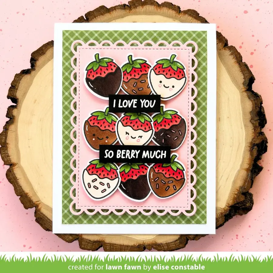 LAWN FAWN LAWN FAWN SWEET STRAWBERRY CLEAR STAMP SET