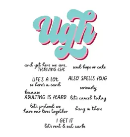 SPELLBINDERS SPELLBINDERS UGH CLEAR STAMP & DIE SET