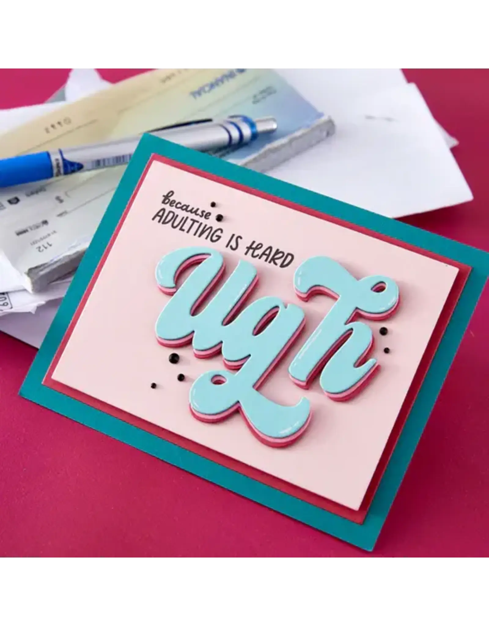 SPELLBINDERS SPELLBINDERS UGH CLEAR STAMP & DIE SET