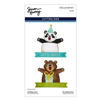 SPELLBINDERS SPELLBINDERS SIMON HURLEY SENDING HUGS COLLECTION BIRTHDAY BEAR DIE SET