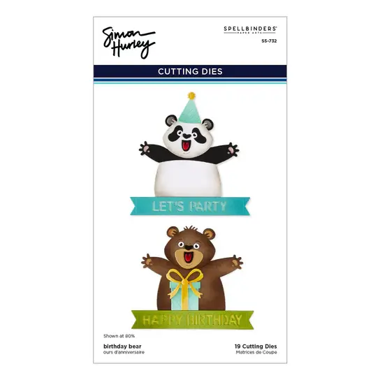 SPELLBINDERS SPELLBINDERS SIMON HURLEY SENDING HUGS COLLECTION BIRTHDAY BEAR DIE SET