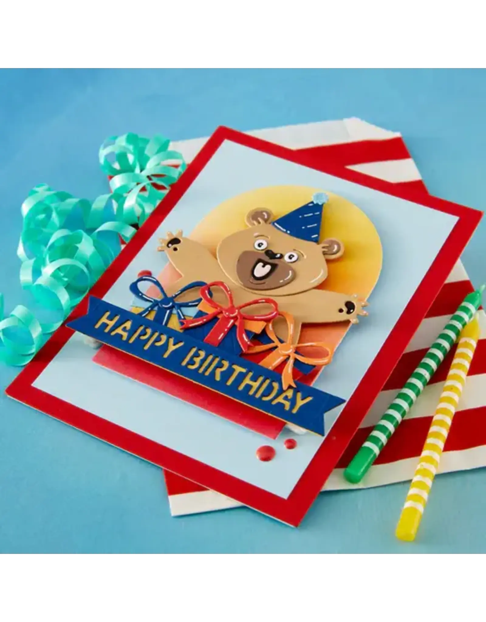 SPELLBINDERS SPELLBINDERS SIMON HURLEY SENDING HUGS COLLECTION BIRTHDAY BEAR DIE SET