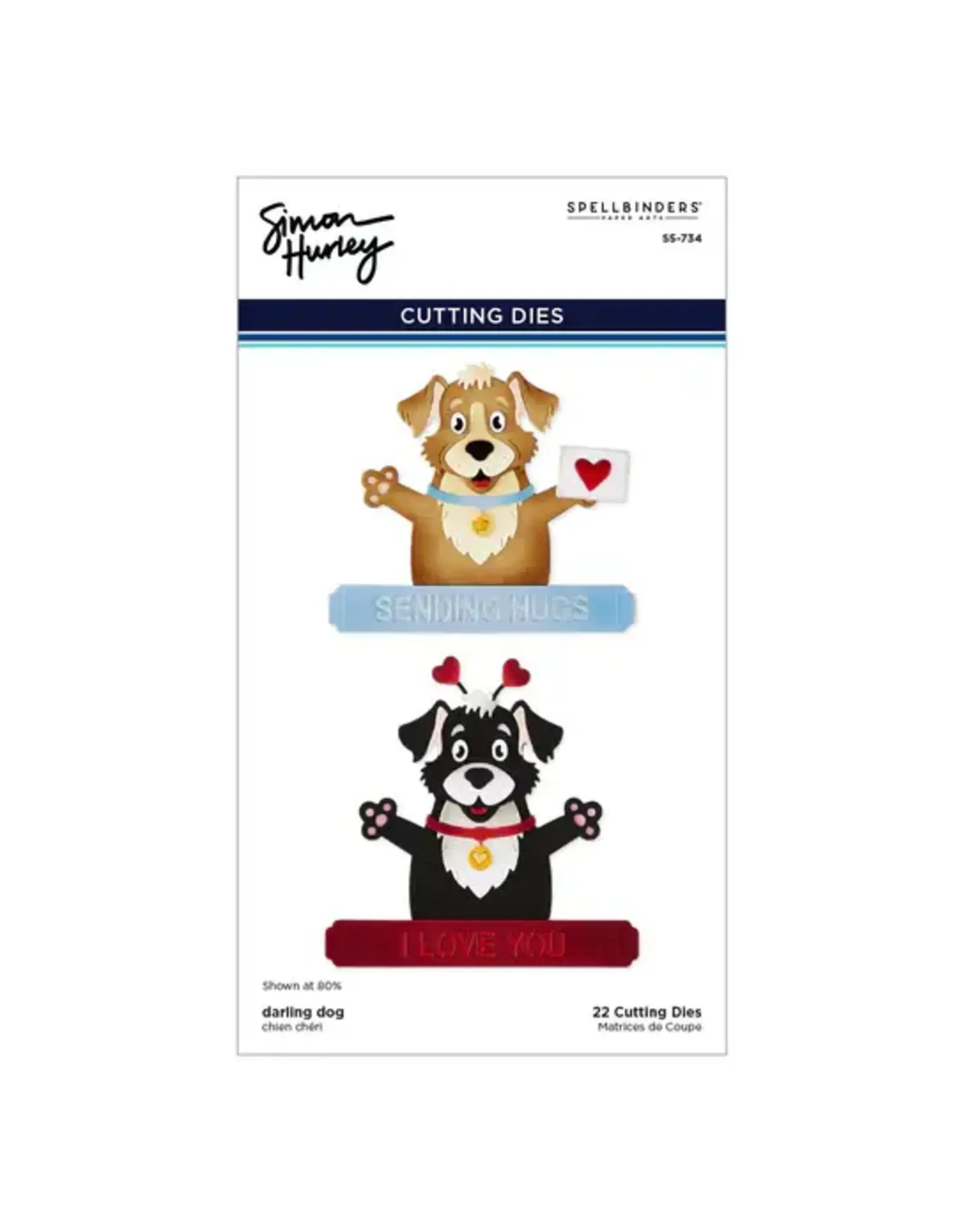 SPELLBINDERS SPELLBINDERS SIMON HURLEY SENDING HUGS COLLECTION DARLING DOG DIE SET