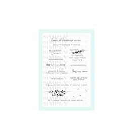 SIMPLY GRAPHIC SIMPLY GRAPHIC PLANCHE BELLE ET HEUREUSE ANNÉE CLEAR STAMP SET
