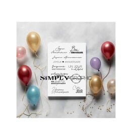 SIMPLY GRAPHIC SIMPLY GRAPHIC PLANCHE ANNIVERSAIRE 3 CLEAR STAMP SET