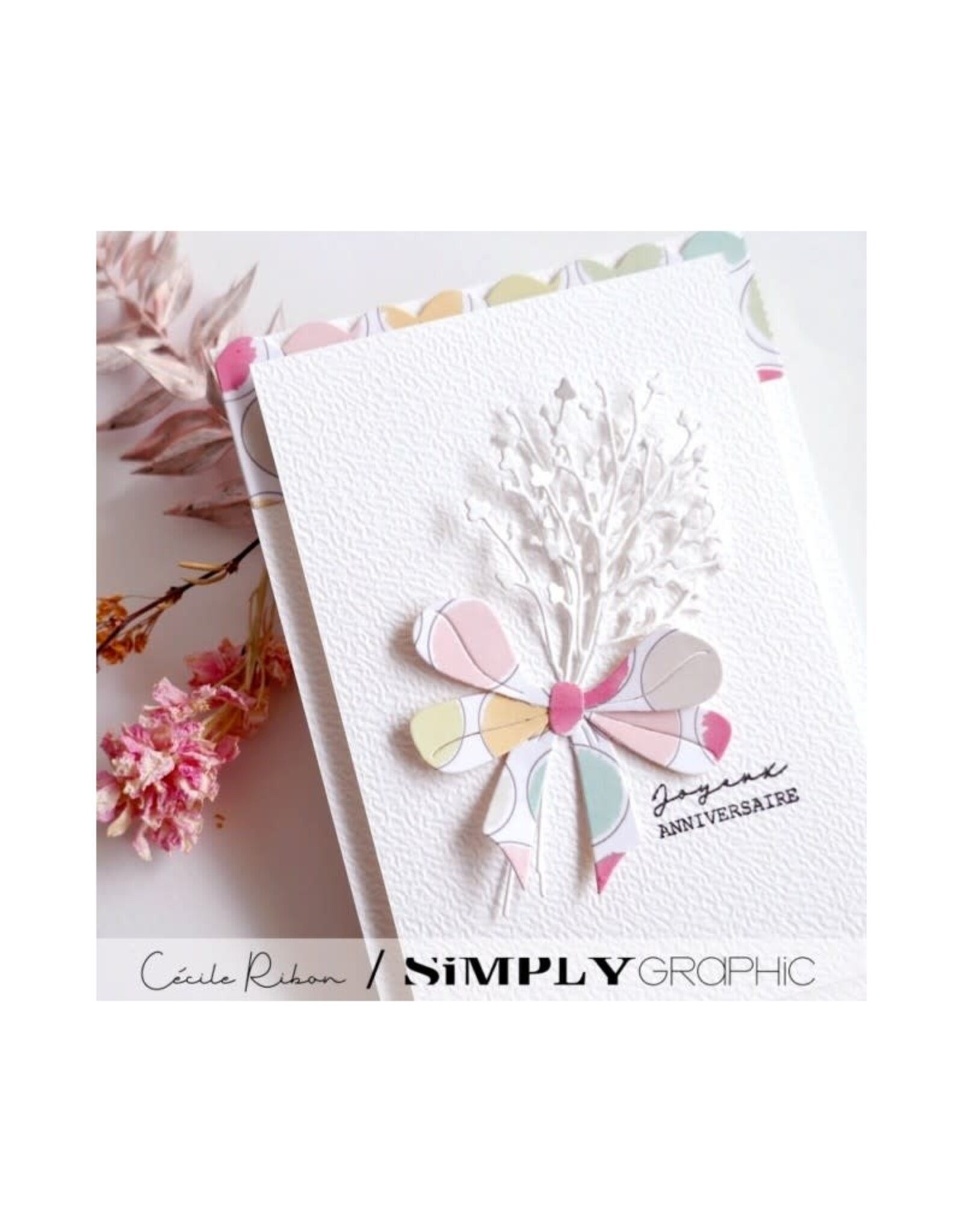 SIMPLY GRAPHIC SIMPLY GRAPHIC PLANCHE ANNIVERSAIRE 3 CLEAR STAMP SET