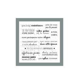SIMPLY GRAPHIC SIMPLY GRAPHIC PLANCHE CONDOLÉANCES CLEAR STAMP SET