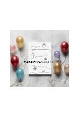 SIMPLY GRAPHIC SIMPLY GRAPHIC PLANCHE ANNIVERSAIRE MONOLIGNE CLEAR STAMP SET