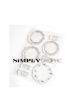 SIMPLY GRAPHIC SIMPLY GRAPHIC PLANCHE COURONNE DE FÊTES CLEAR STAMP SET