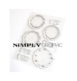 SIMPLY GRAPHIC SIMPLY GRAPHIC PLANCHE COURONNE DE FÊTES CLEAR STAMP SET