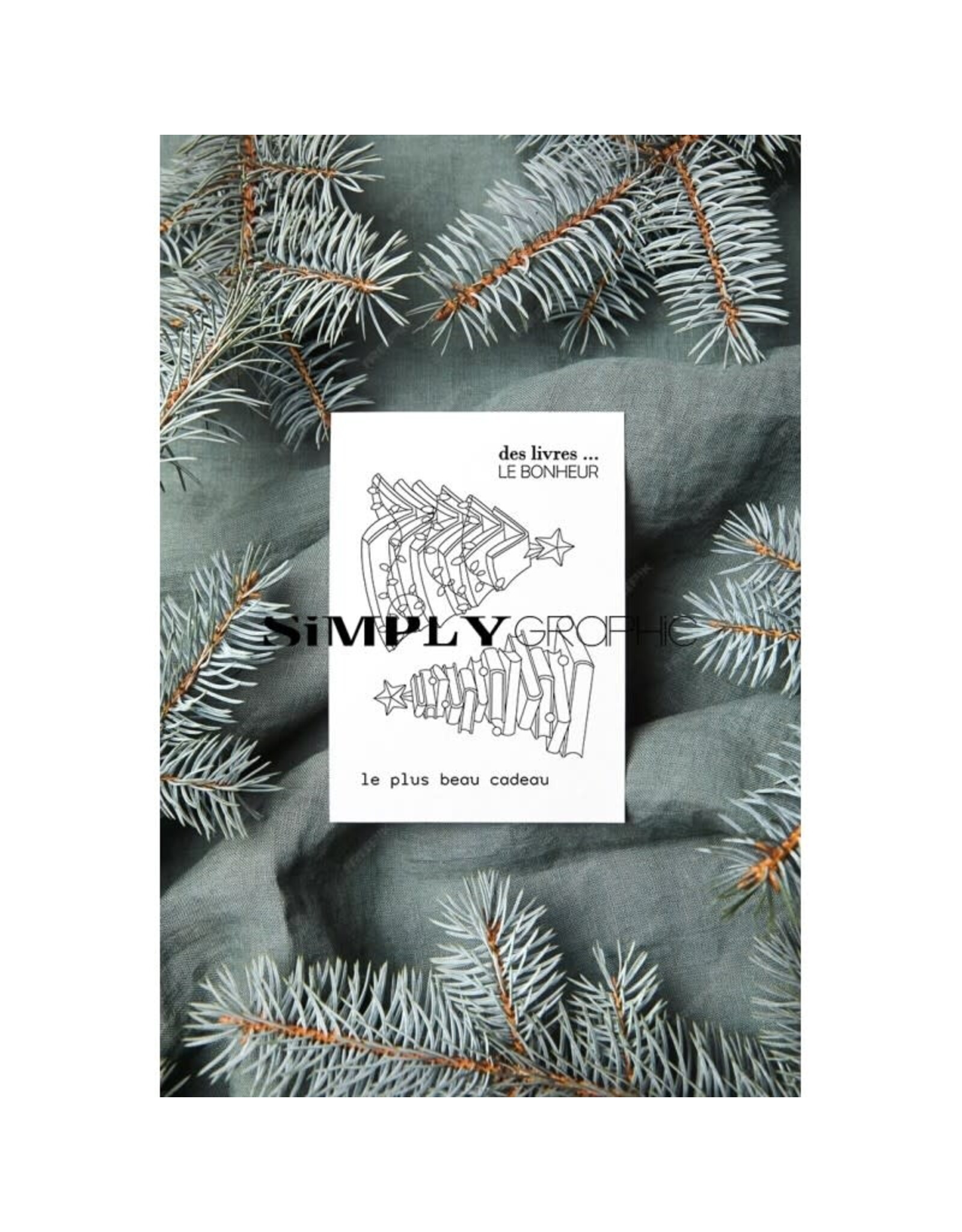 SIMPLY GRAPHIC SIMPLY GRAPHIC PLANCHE LE PLUS BEAU CADEAU CLEAR STAMP SET