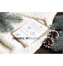 SIMPLY GRAPHIC SIMPLY GRAPHIC PLANCHE MONOLINE CHRISTMAS CLEAR STAMP SET