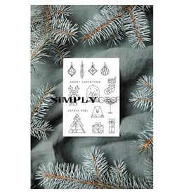 SIMPLY GRAPHIC SIMPLY GRAPHIC PLANCHE NOËL ART DÉCO CLEAR STAMP SET