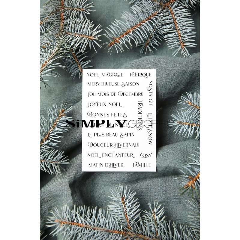 SIMPLY GRAPHIC SIMPLY GRAPHIC PLANCHE NOËL ENCHANTEUR CLEAR STAMP SET