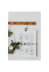 SIMPLY GRAPHIC SIMPLY GRAPHIC PLANCHE NOËL MINIMALISTE CLEAR STAMP SET
