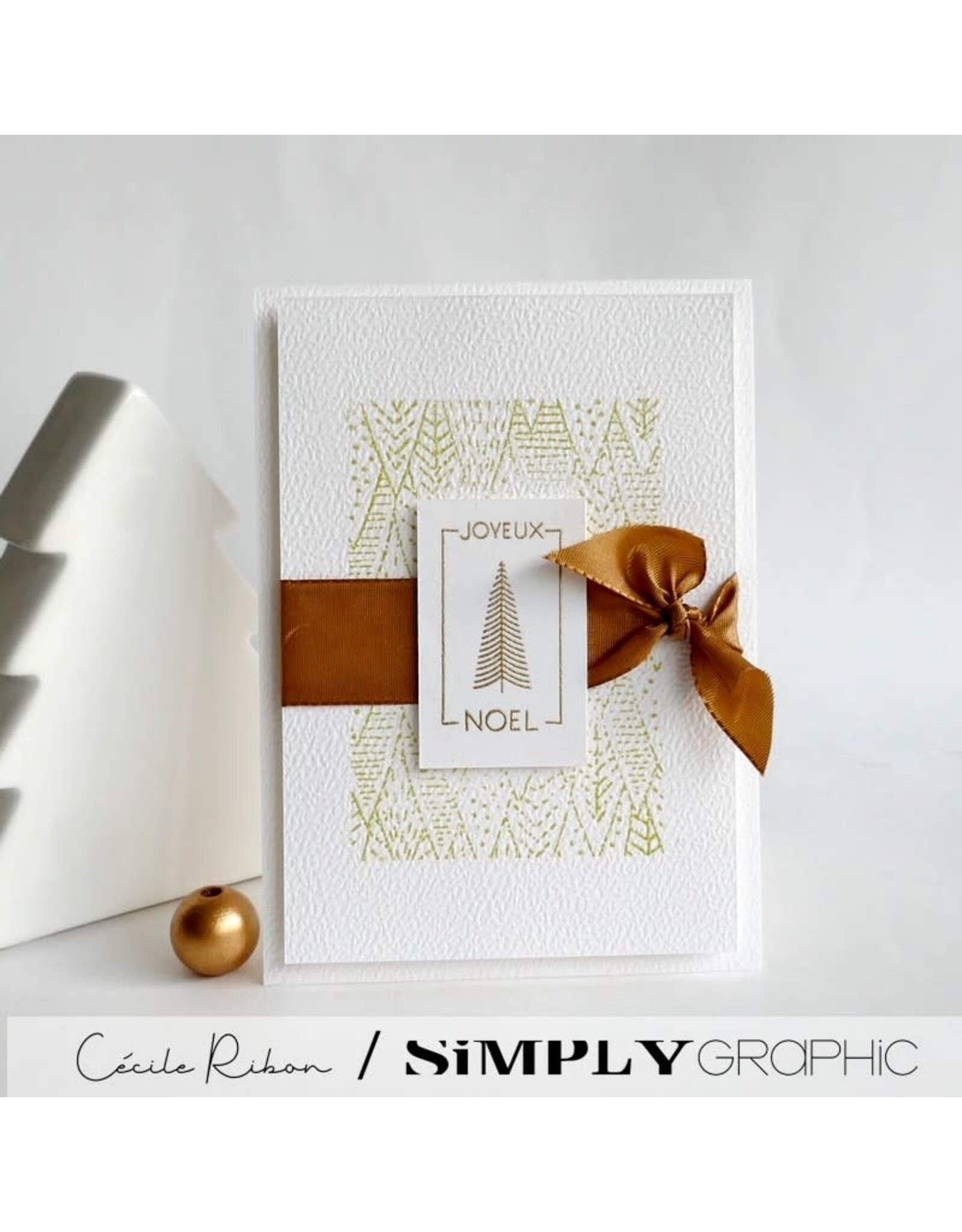 SIMPLY GRAPHIC SIMPLY GRAPHIC PLANCHE NOËL MINIMALISTE CLEAR STAMP SET