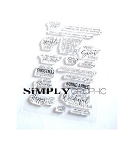 SIMPLY GRAPHIC SIMPLY GRAPHIC PLANCHE UNE NOUVELLE ANNÉE CLEAR STAMP SET