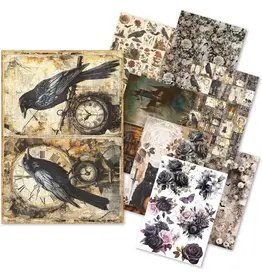 CIAO BELLA CIAO BELLA CRAFTMIX DARK ACADEMIA MIXED A5 RICE PAPER 8/PK