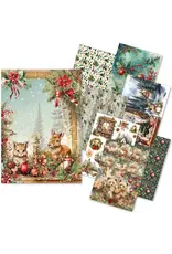 CIAO BELLA CIAO BELLA CRAFTMIX COCOA & HOLLY MIXED A5 RICE PAPER 8/PK