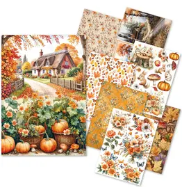 CIAO BELLA CIAO BELLA CRAFTMIX HELLO FALL MIXED A5 RICE PAPER 8/PK