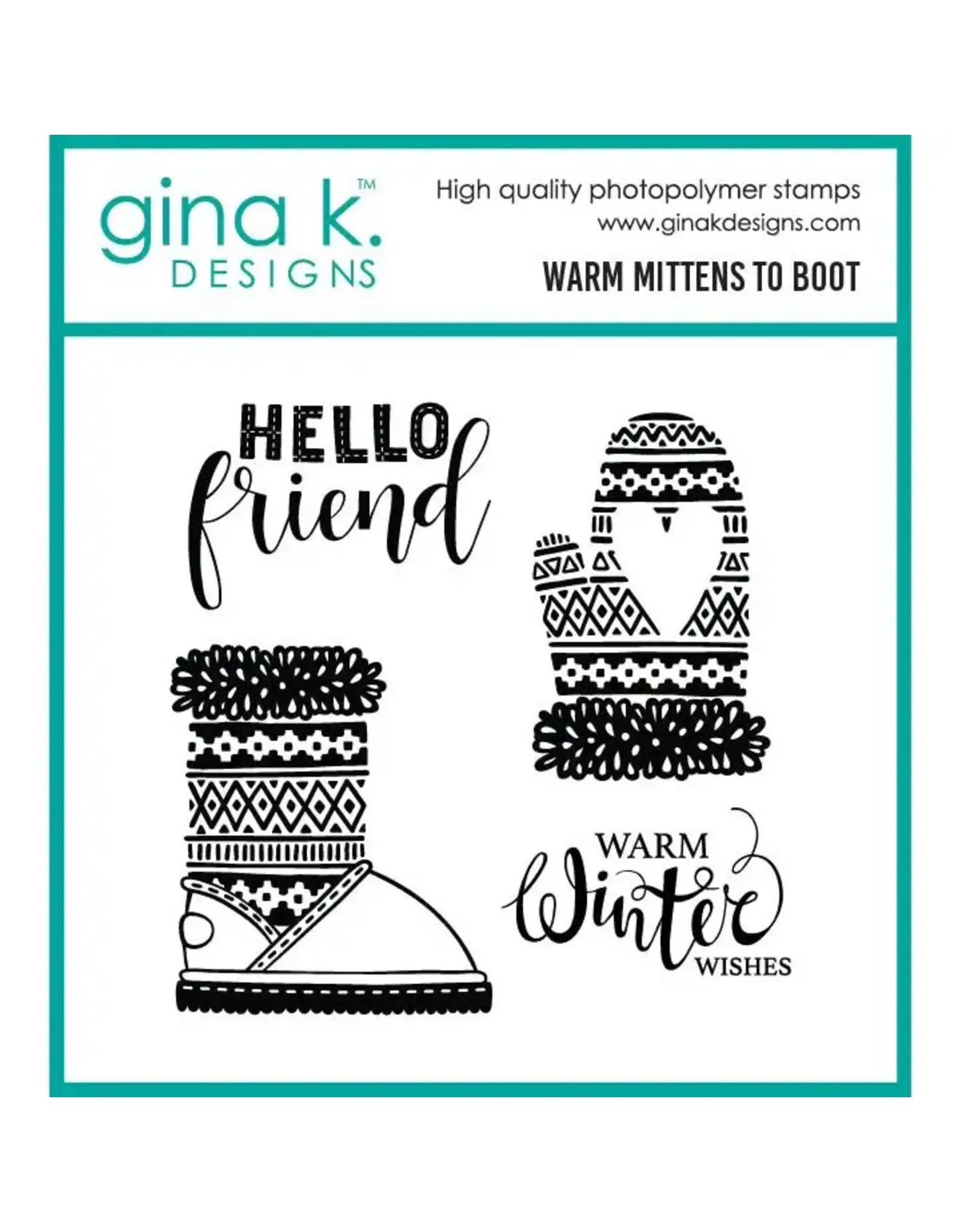 GINA K DESIGNS GINA K. DESIGNS WARM MITTENS TO BOOT CLEAR STAMP SET