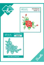 GINA K DESIGNS GINA K. DESIGNS DIVINE ROSE BUNDLE STENCIL & DIE SET