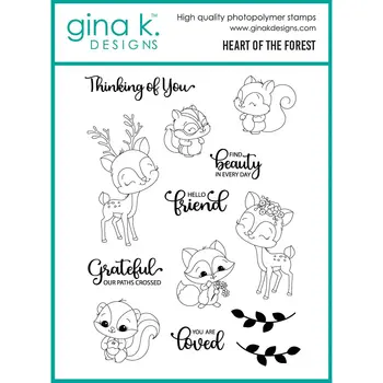 GINA K DESIGNS GINA K. DESIGNS HEART OF THE FOREST CLEAR STAMP SET