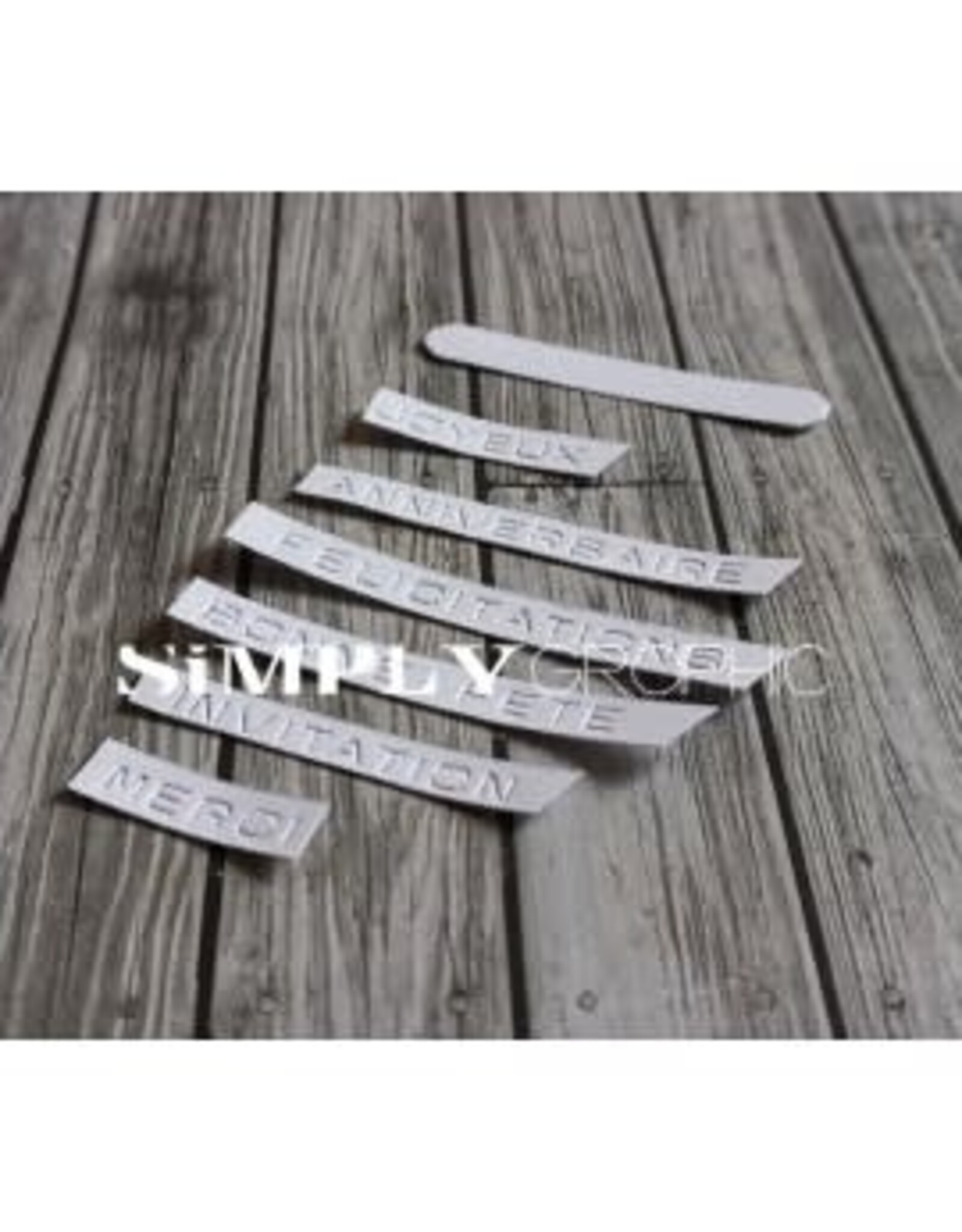 SIMPLY GRAPHIC SIMPLY GRAPHIC DIES TEXTES CARTERIE DIE SET