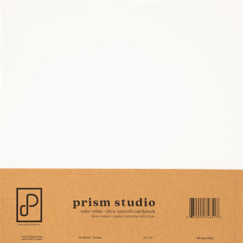 PRISM STUDIO PRISM STUDIO 12x12 ULTRA-SMOOTH 65lb CARDSTOCK - SOLAR WHITE 25/PK