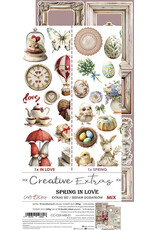 CRAFT O'CLOCK CRAFT O'CLOCK SPRING IN LOVE EXTRAS SET-MIX 6x12  COLLECTION PACK 18 SHEETS