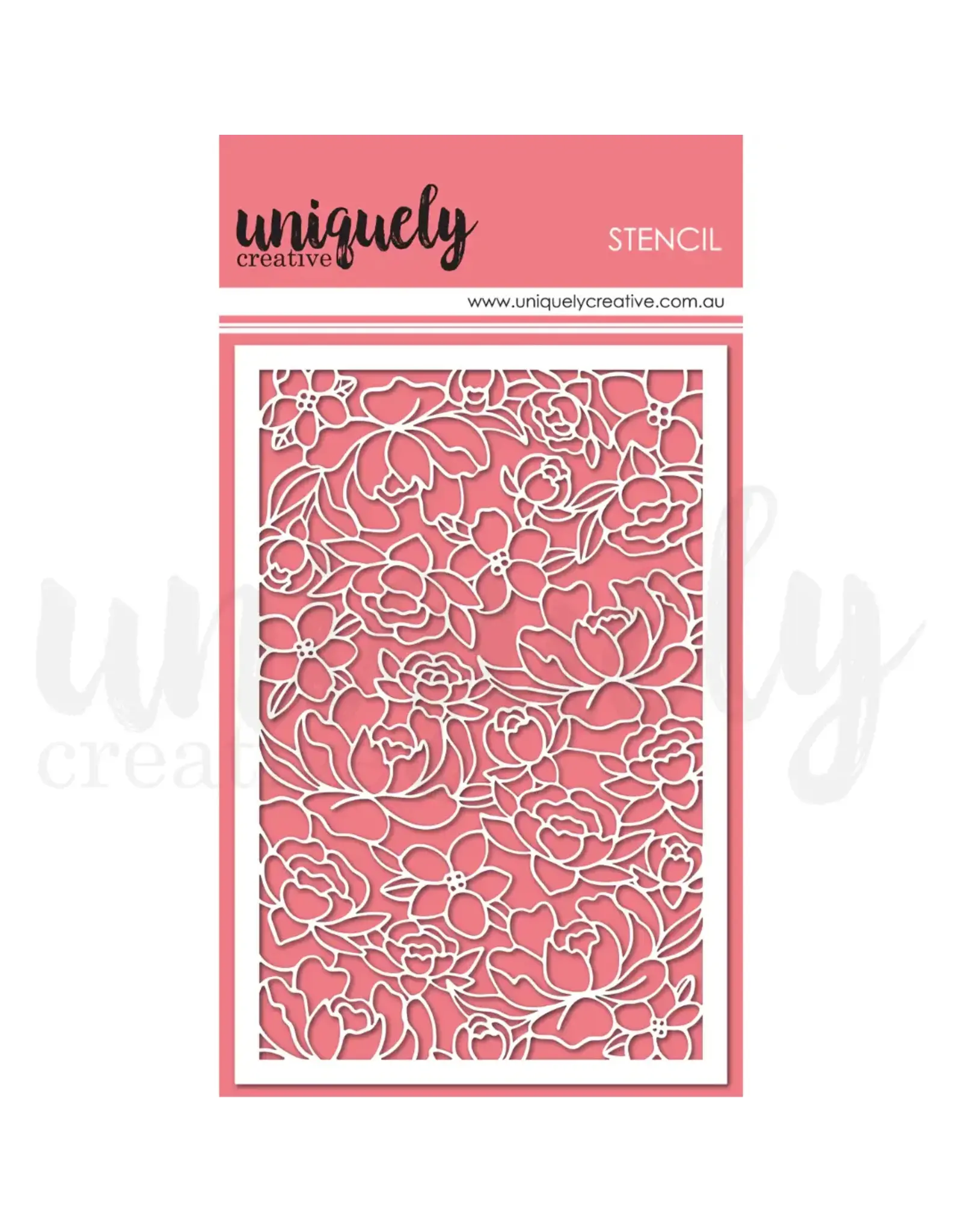 UNIQUELY CREATIVE UNIQUELY CREATIVE FLORAL WHISPERS STENCIL